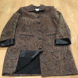 Lana Lee Long Tapestry Coat Size 12 Tall